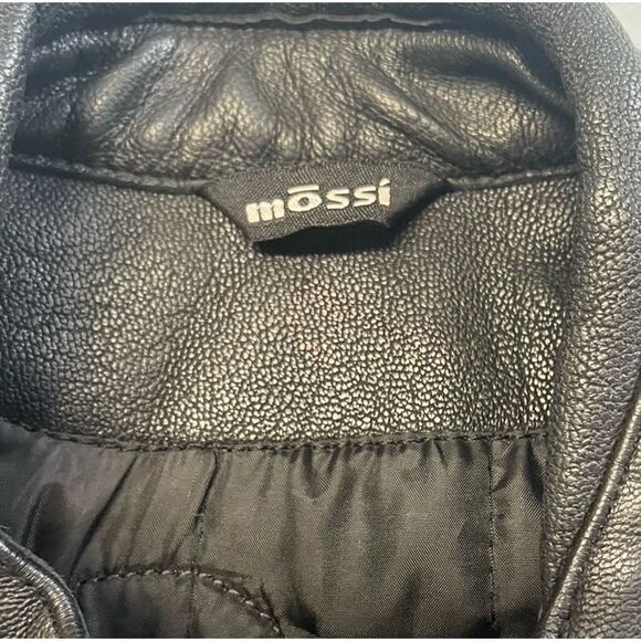 Mossi Genuine Leather Moto Bomber Jacket Sz. 10 - Picture 11 of 12